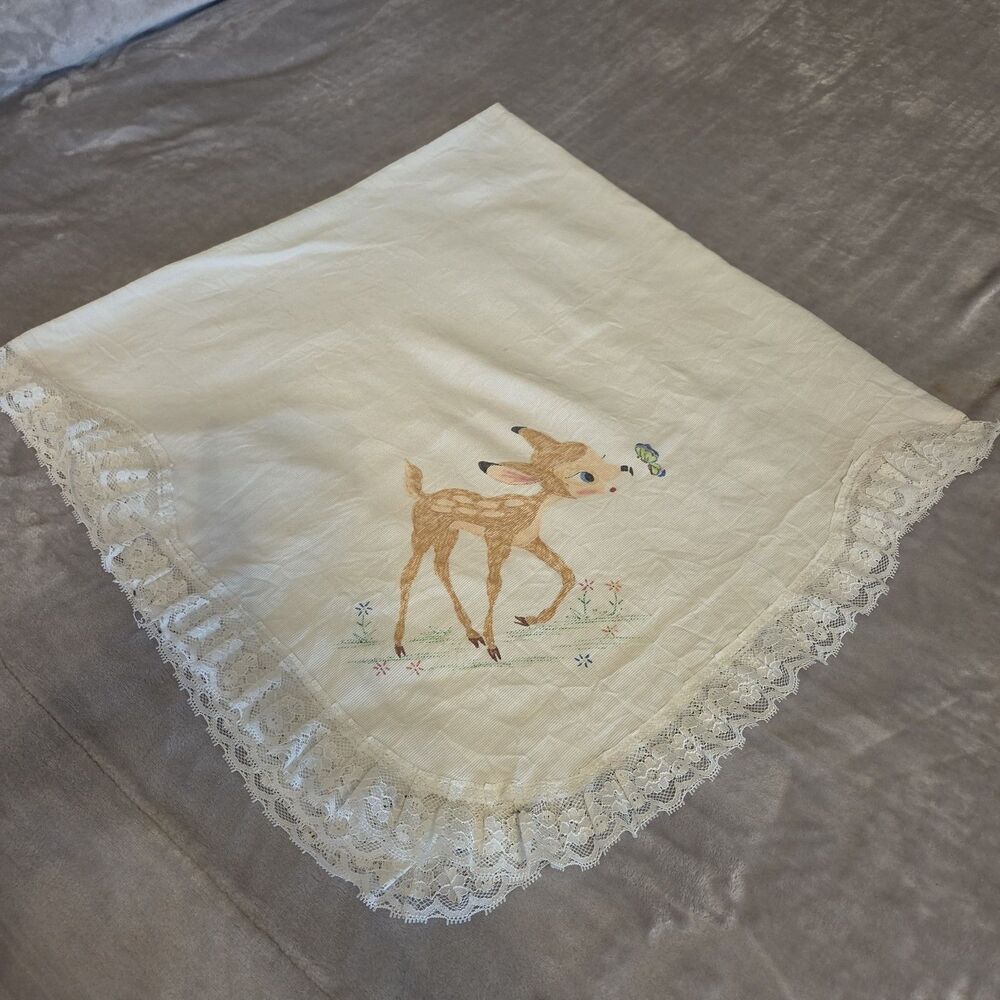 Vintage Handmade "Bambi" Baby Blanket